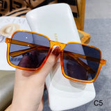 1PC Unisex Fashion Oversized Square Sunglasses Retro Big Frame Flat Top Sun Glasses Luxury Shades UV400 Protection Eyeglasses