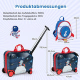 2Tlg Kinderkoffer + Rucksack 47 Cm Langer Aufsitzkoffer Und 30 Cm Breiter Rucksack 12