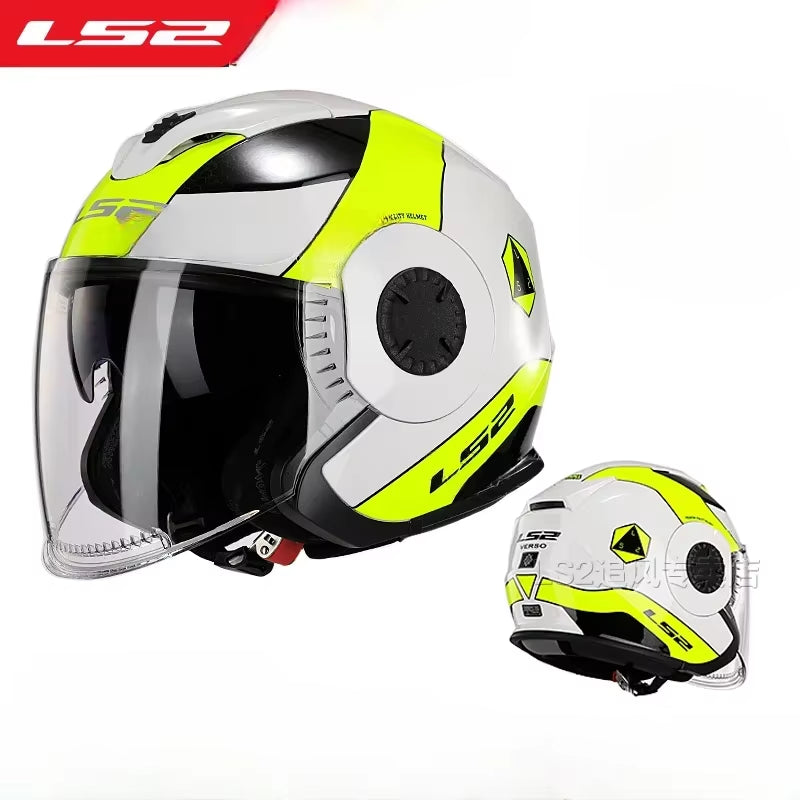 ECE Certification Original Ls2 OF570 Motorcycle Helmet Summer Half 3/4 Capacete Ls2 Gift Brim Road Riding Casco Women for Suzuki