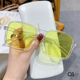 1PC Unisex Fashion Oversized Square Sunglasses Retro Big Frame Flat Top Sun Glasses Luxury Shades UV400 Protection Eyeglasses