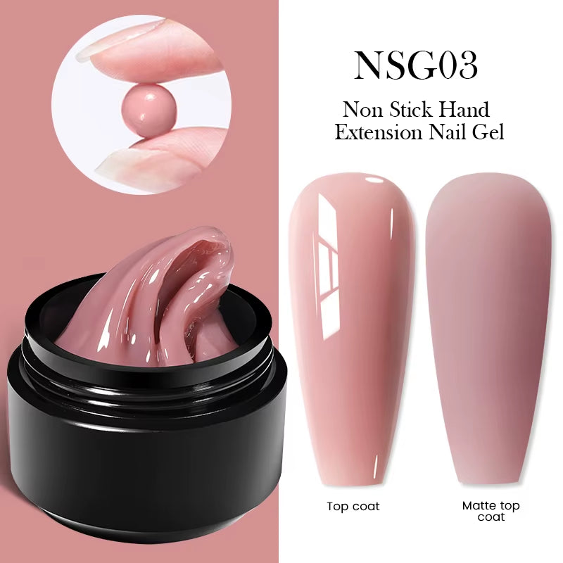 30Ml Glitter Pink Hard Jelly Nail Extension Gel Nail Polish Milky White Clear Color Soak off UV Construction Gel