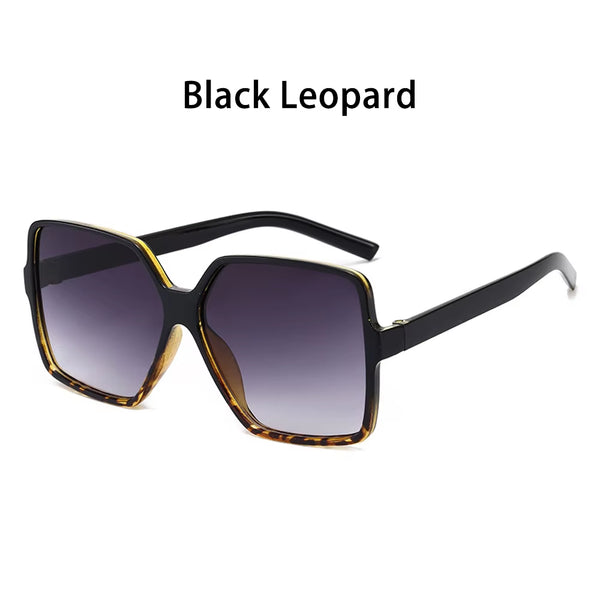 1PC Unisex Fashion Oversized Square Sunglasses Retro Big Frame Flat Top Sun Glasses Luxury Shades UV400 Protection Eyeglasses