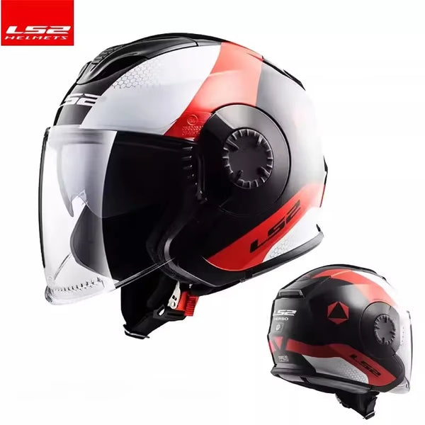 ECE Certification Original Ls2 OF570 Motorcycle Helmet Summer Half 3/4 Capacete Ls2 Gift Brim Road Riding Casco Women for Suzuki