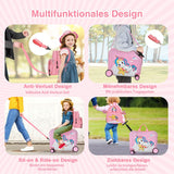2Tlg Kinderkoffer + Rucksack 47 Cm Langer Aufsitzkoffer Und 30 Cm Breiter Rucksack 12