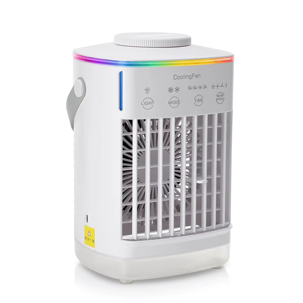 3 in 1 Fan Air Conditioner Household Small Air Cooler LED Night Light Portable Humidifier Air Adjustment Fan Office Home Fan