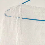 2022 Dress Beach White Lace Summer Maxi Dress Women Long Sleeve Beach Cover up Sexy See through Boho Bikini Beachwear Cover-Ups