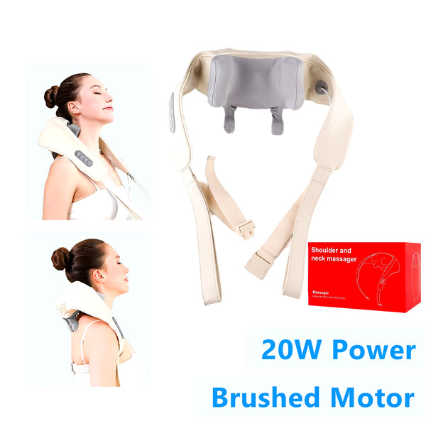 26W Brushless Motor Neck and Shoulder Massager Wireless Shoulder and Back Kneading Massage Shawl Neck Masajeador