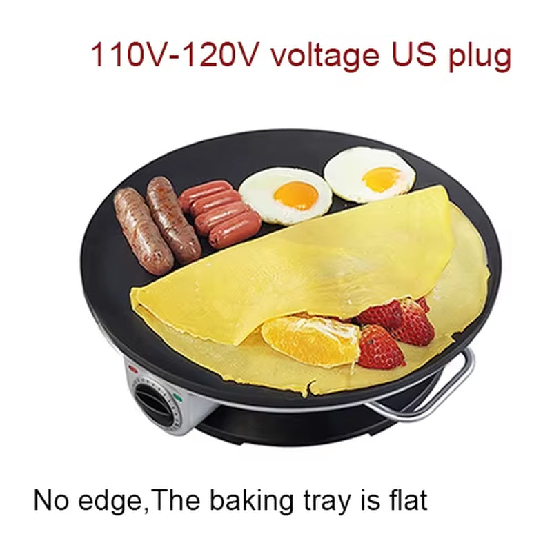 Electric Crepe Maker Omelet Pancake Baking Pan Chinese Spring Roll Pie Grill Machine BBQ Oven Barbecue Roasting Griddle EU US