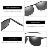 Fashion Aluminum UV400 Protection Sunglasses Fashion Polarized Sun Glasses for Fishing Hiking Golf Driving Unisex