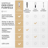 Essy Hornhautentferner Elektrisch Testsieger Mit 5 Ersatzrollen Hornhaut Entfernen Elektrischer Hornhautentferner Fußpflegegerät Pediküre Set Elektronisch Fußpflege Hornhautfeile (White)