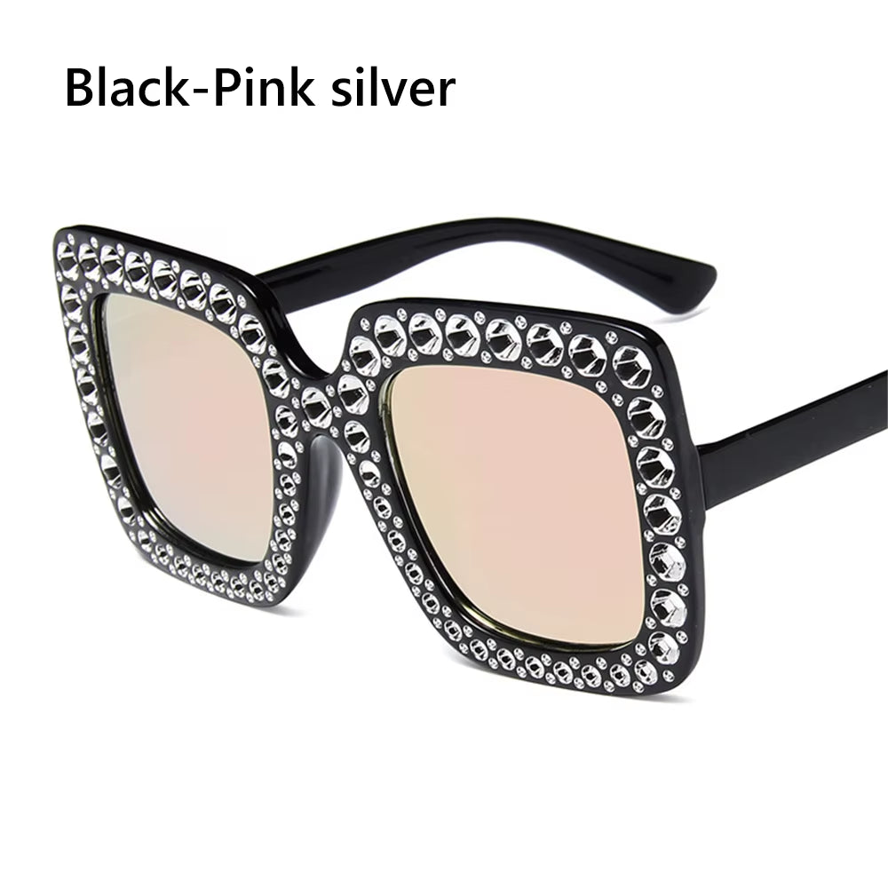 1PC Unisex Fashion Oversized Square Sunglasses Retro Big Frame Flat Top Sun Glasses Luxury Shades UV400 Protection Eyeglasses