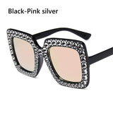 1PC Unisex Fashion Oversized Square Sunglasses Retro Big Frame Flat Top Sun Glasses Luxury Shades UV400 Protection Eyeglasses