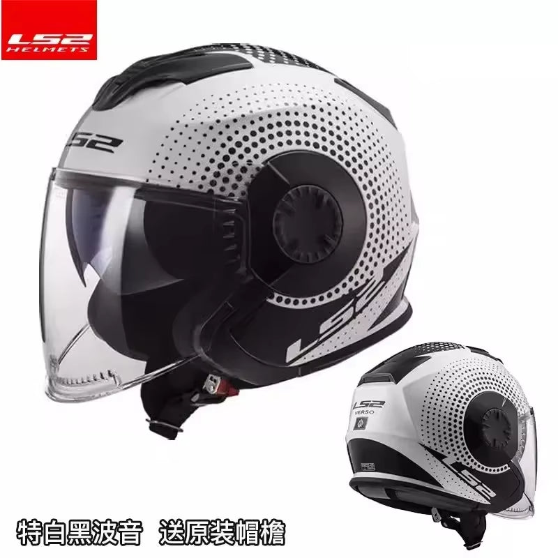 ECE Certification Original Ls2 OF570 Motorcycle Helmet Summer Half 3/4 Capacete Ls2 Gift Brim Road Riding Casco Women for Suzuki