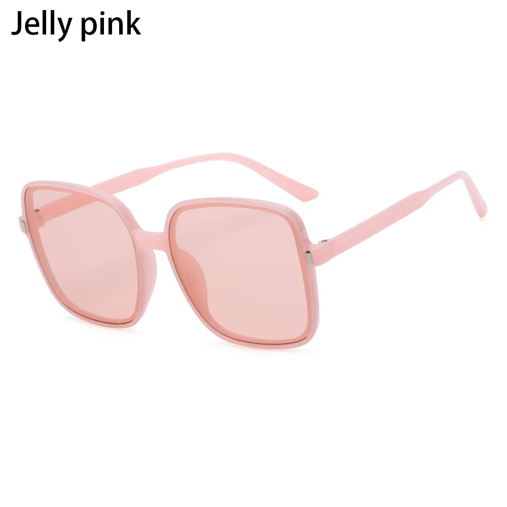 1PC Unisex Fashion Oversized Square Sunglasses Retro Big Frame Flat Top Sun Glasses Luxury Shades UV400 Protection Eyeglasses