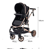 Baby Stroller 3 In1,Four Wheel Stroller,2 in 1 Baby Car,Lightweight Strollers,Mutifunction Strollers,Baby Carriage,Poussette