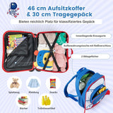 2Tlg Kinderkoffer + Rucksack 47 Cm Langer Aufsitzkoffer Und 30 Cm Breiter Rucksack 12