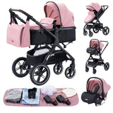 Baby Stroller 3 In1,Four Wheel Stroller,2 in 1 Baby Car,Lightweight Strollers,Mutifunction Strollers,Baby Carriage,Poussette