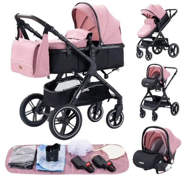 Baby Stroller 3 In1,Four Wheel Stroller,2 in 1 Baby Car,Lightweight Strollers,Mutifunction Strollers,Baby Carriage,Poussette