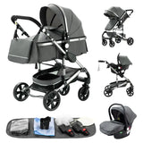 Baby Stroller 3 In1,Four Wheel Stroller,2 in 1 Baby Car,Lightweight Strollers,Mutifunction Strollers,Baby Carriage,Poussette