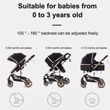 Baby Stroller 3 In1,Four Wheel Stroller,2 in 1 Baby Car,Lightweight Strollers,Mutifunction Strollers,Baby Carriage,Poussette