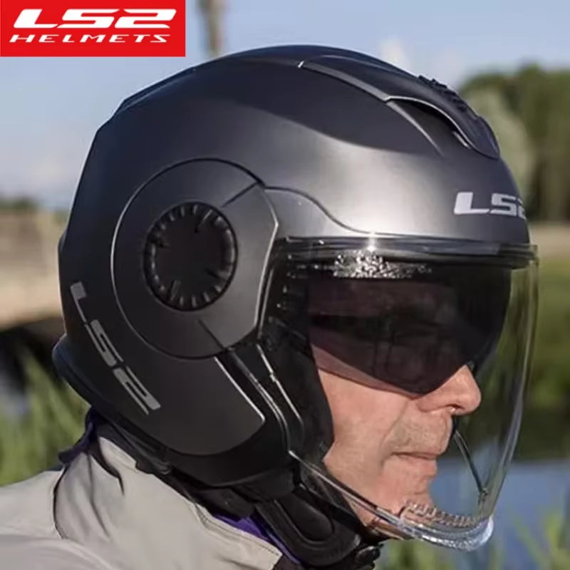 ECE Certification Original Ls2 OF570 Motorcycle Helmet Summer Half 3/4 Capacete Ls2 Gift Brim Road Riding Casco Women for Suzuki