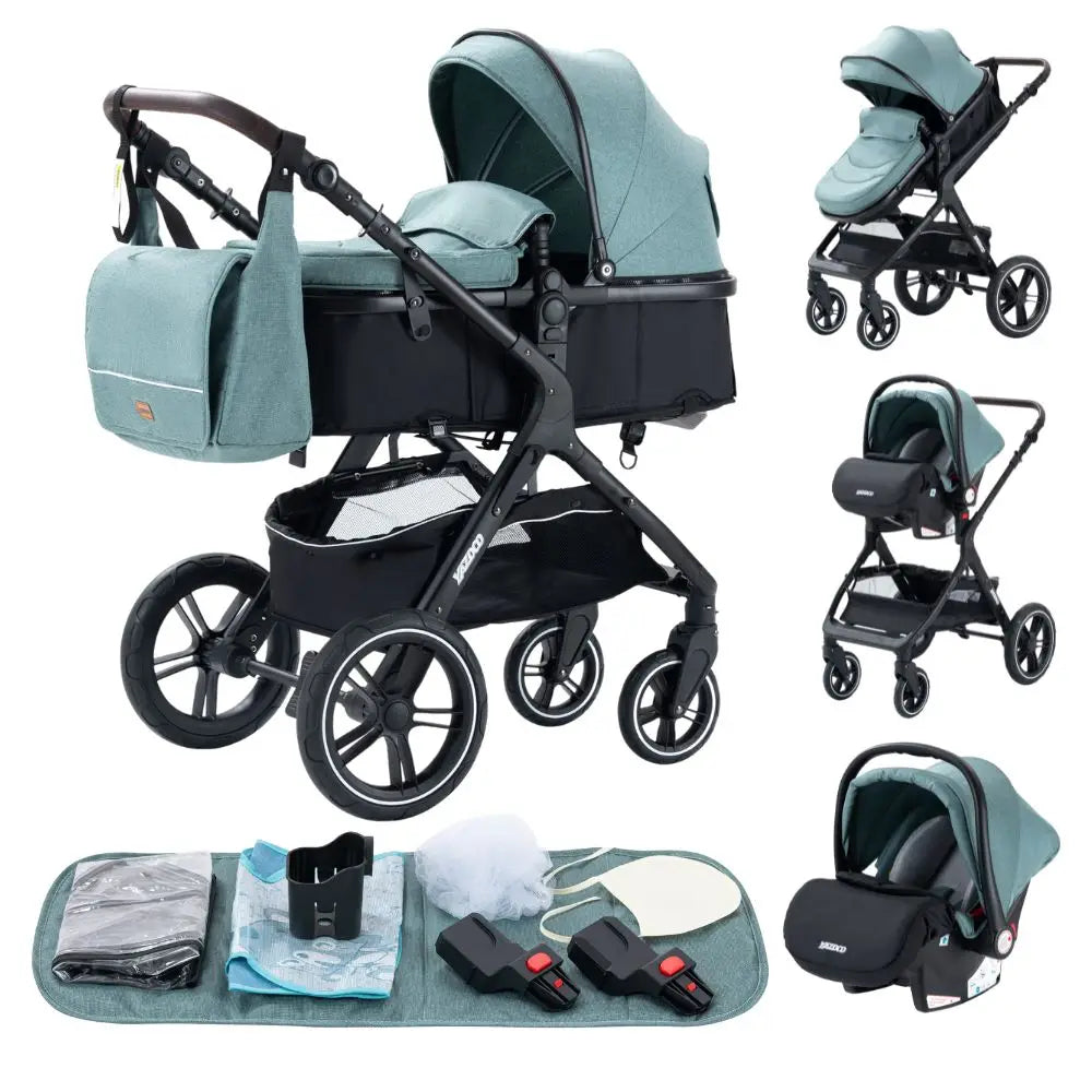 Baby Stroller 3 In1,Four Wheel Stroller,2 in 1 Baby Car,Lightweight Strollers,Mutifunction Strollers,Baby Carriage,Poussette