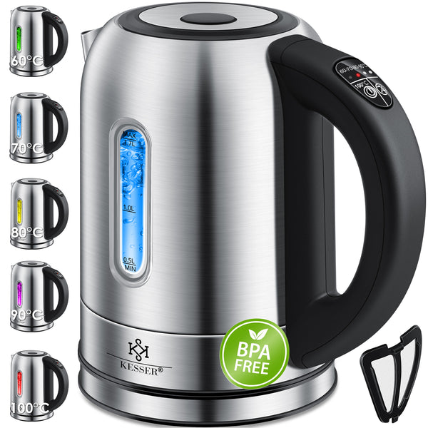 KESSER® Wasserkocher 2200W Teekocher Edelstahl-Wass