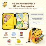 2Tlg Kinderkoffer + Rucksack 47 Cm Langer Aufsitzkoffer Und 30 Cm Breiter Rucksack 12
