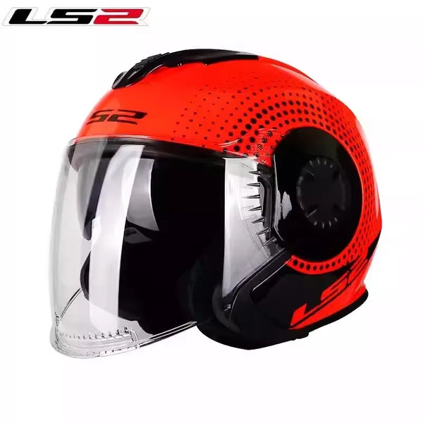 ECE Certification Original Ls2 OF570 Motorcycle Helmet Summer Half 3/4 Capacete Ls2 Gift Brim Road Riding Casco Women for Suzuki