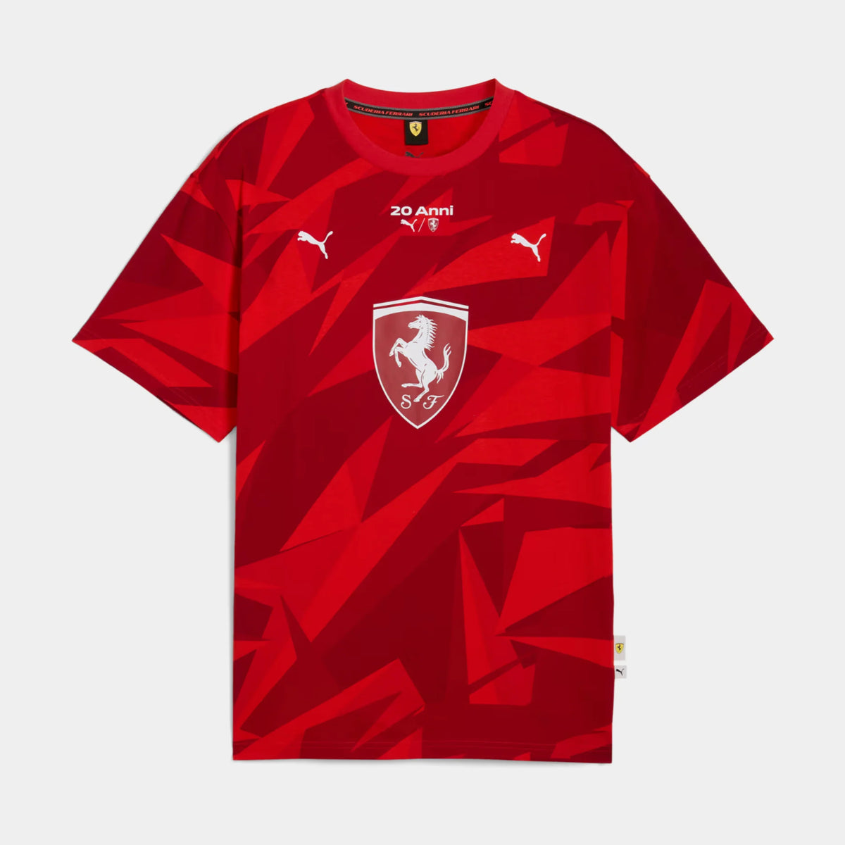 Scuderia Ferrari HP 20 Years of Red Mens Short Sleeve Shirt (Rosso Corsa)