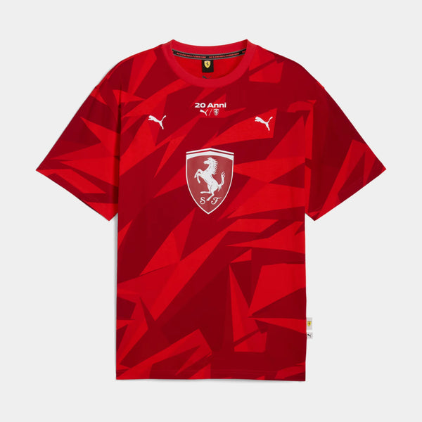 Scuderia Ferrari HP 20 Years of Red Mens Short Sleeve Shirt (Rosso Corsa)