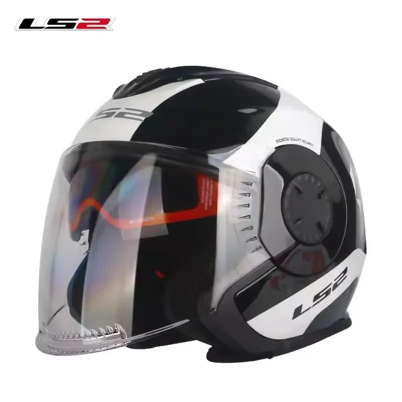 ECE Certification Original Ls2 OF570 Motorcycle Helmet Summer Half 3/4 Capacete Ls2 Gift Brim Road Riding Casco Women for Suzuki