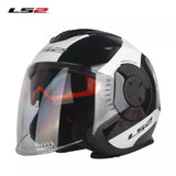 ECE Certification Original Ls2 OF570 Motorcycle Helmet Summer Half 3/4 Capacete Ls2 Gift Brim Road Riding Casco Women for Suzuki