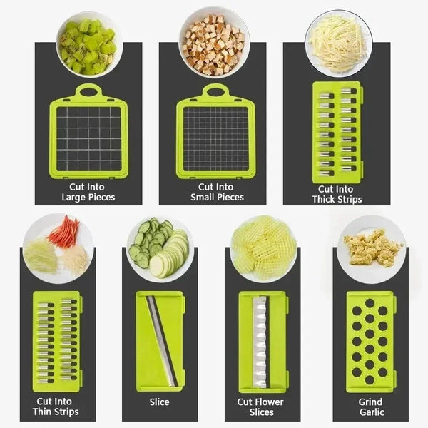 14/16 in 1 Multifunctional Vegetable Chopper Grate Food Handle Food Chopper Vegetable Slicer Dicer Cut Kitchen Items Cocina