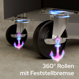 AREBOS Werkstattwagen Werkzeugwagen Rollwagen Werkzeugkiste Toolbox 5 Fächer