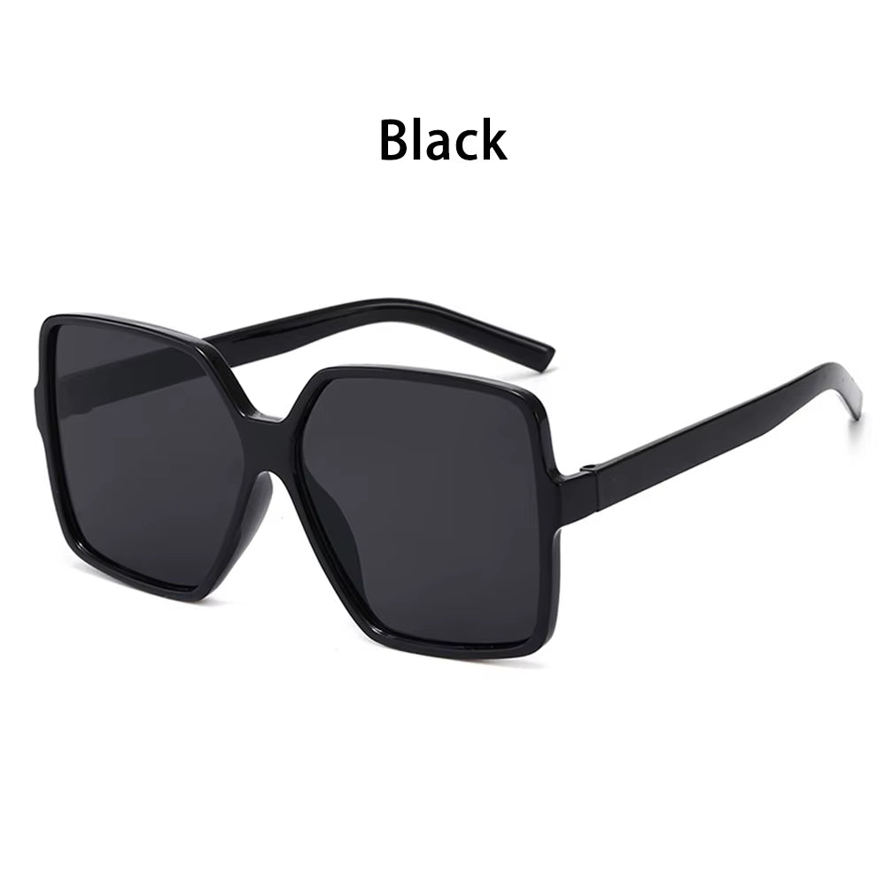 1PC Unisex Fashion Oversized Square Sunglasses Retro Big Frame Flat Top Sun Glasses Luxury Shades UV400 Protection Eyeglasses