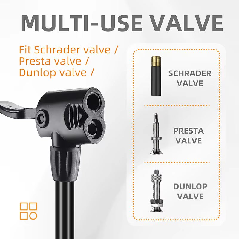 Bicycle Pump 160PSI Portable Stainless Steel Bike Pump Schrader Presta Valve Inflator Mountain Road Bike Accessories