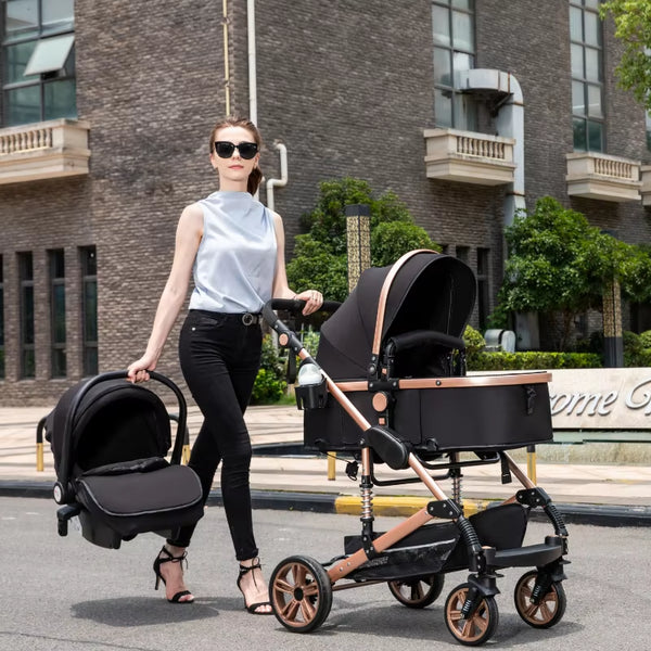 Baby Stroller 3 In1,Four Wheel Stroller,2 in 1 Baby Car,Lightweight Strollers,Mutifunction Strollers,Baby Carriage,Poussette