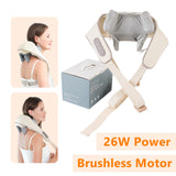 26W Brushless Motor Neck and Shoulder Massager Wireless Shoulder and Back Kneading Massage Shawl Neck Masajeador
