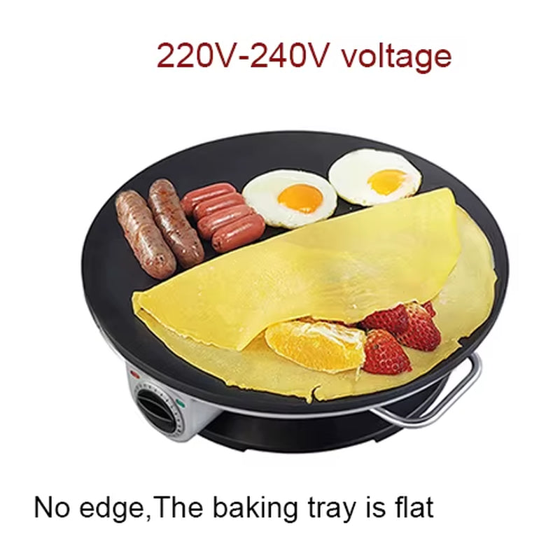 Electric Crepe Maker Omelet Pancake Baking Pan Chinese Spring Roll Pie Grill Machine BBQ Oven Barbecue Roasting Griddle EU US