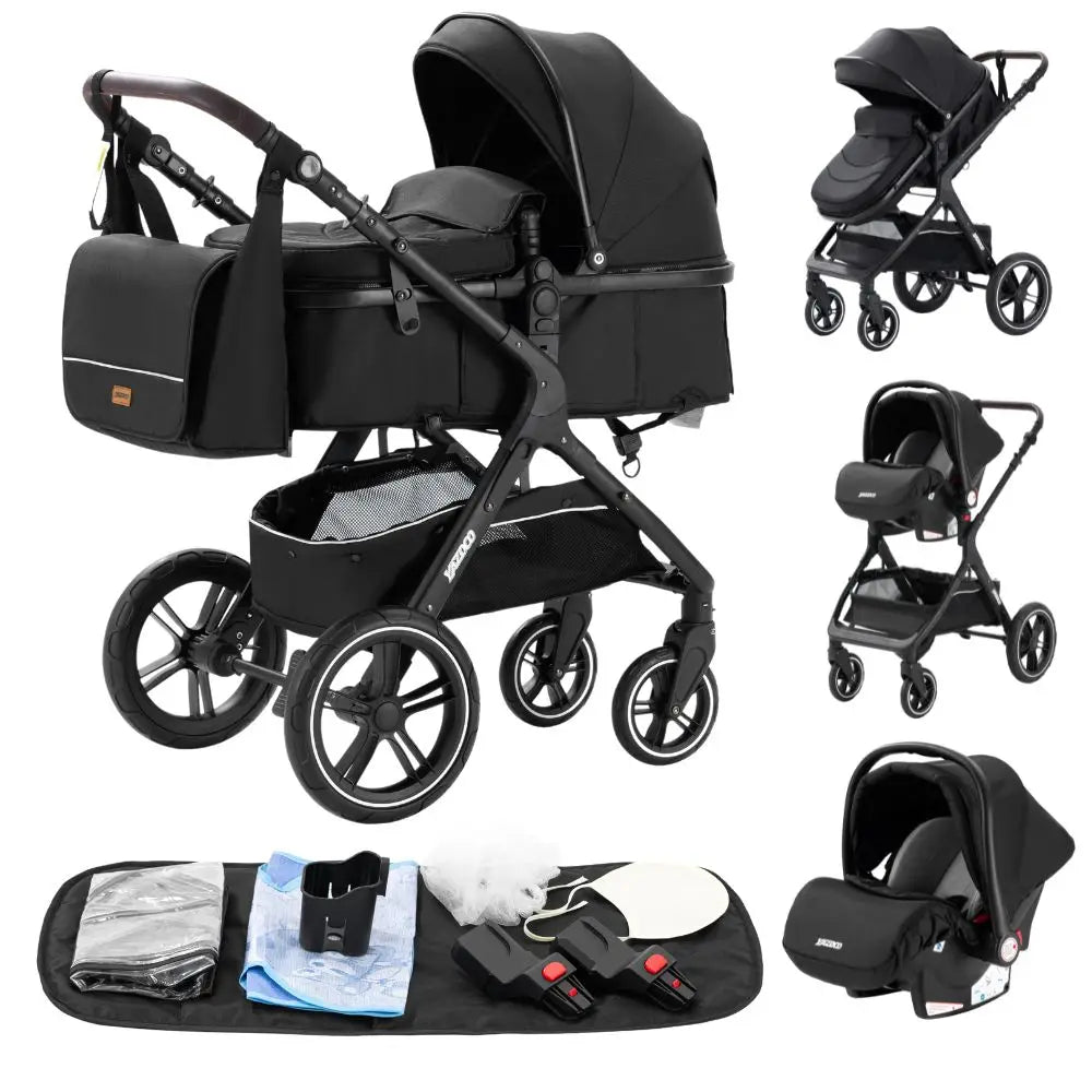 Baby Stroller 3 In1,Four Wheel Stroller,2 in 1 Baby Car,Lightweight Strollers,Mutifunction Strollers,Baby Carriage,Poussette