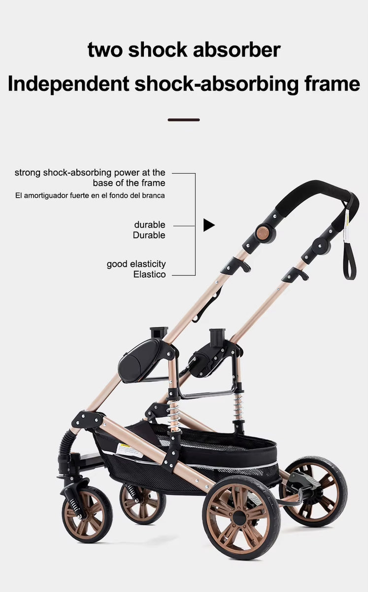 Baby Stroller 3 In1,Four Wheel Stroller,2 in 1 Baby Car,Lightweight Strollers,Mutifunction Strollers,Baby Carriage,Poussette
