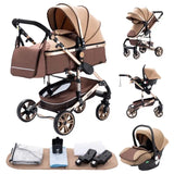 Baby Stroller 3 In1,Four Wheel Stroller,2 in 1 Baby Car,Lightweight Strollers,Mutifunction Strollers,Baby Carriage,Poussette