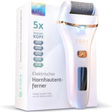 Essy Hornhautentferner Elektrisch Testsieger Mit 5 Ersatzrollen Hornhaut Entfernen Elektrischer Hornhautentferner Fußpflegegerät Pediküre Set Elektronisch Fußpflege Hornhautfeile (White)