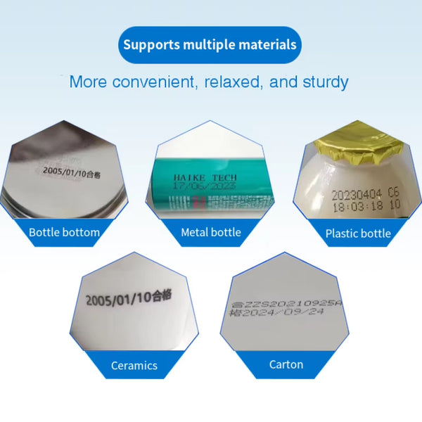 12.7MM Portable Handheld Inkjet Printer Production Date Barcode Label Coding Machine Batch Number QR Permanent Quick Drying