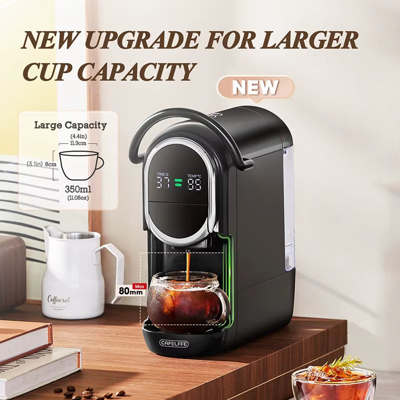 4In1 Capsule Coffee Machine Hot/Cold Multiple Espresso Cafetera Cappuccino Coffee Maker Dolce Gusto Nespresso Powder 19