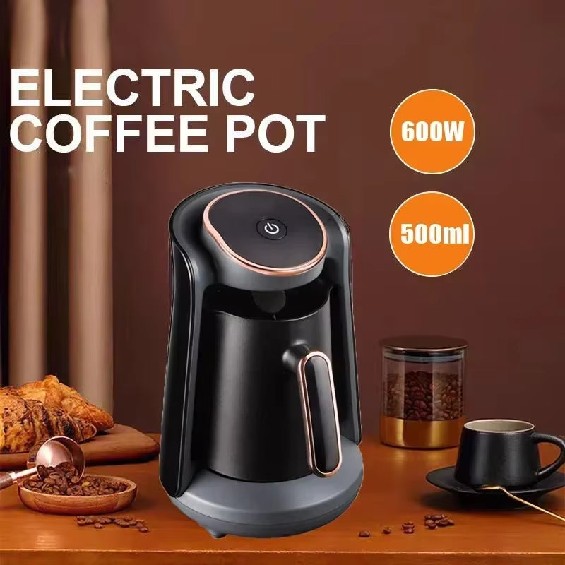 500Ml Stainless Coffee Pot Coffee Maker Pot Moka Coffee Maker Semi-Automatic Turkish Coffee Maker Thermal Cup Coffee Machine
