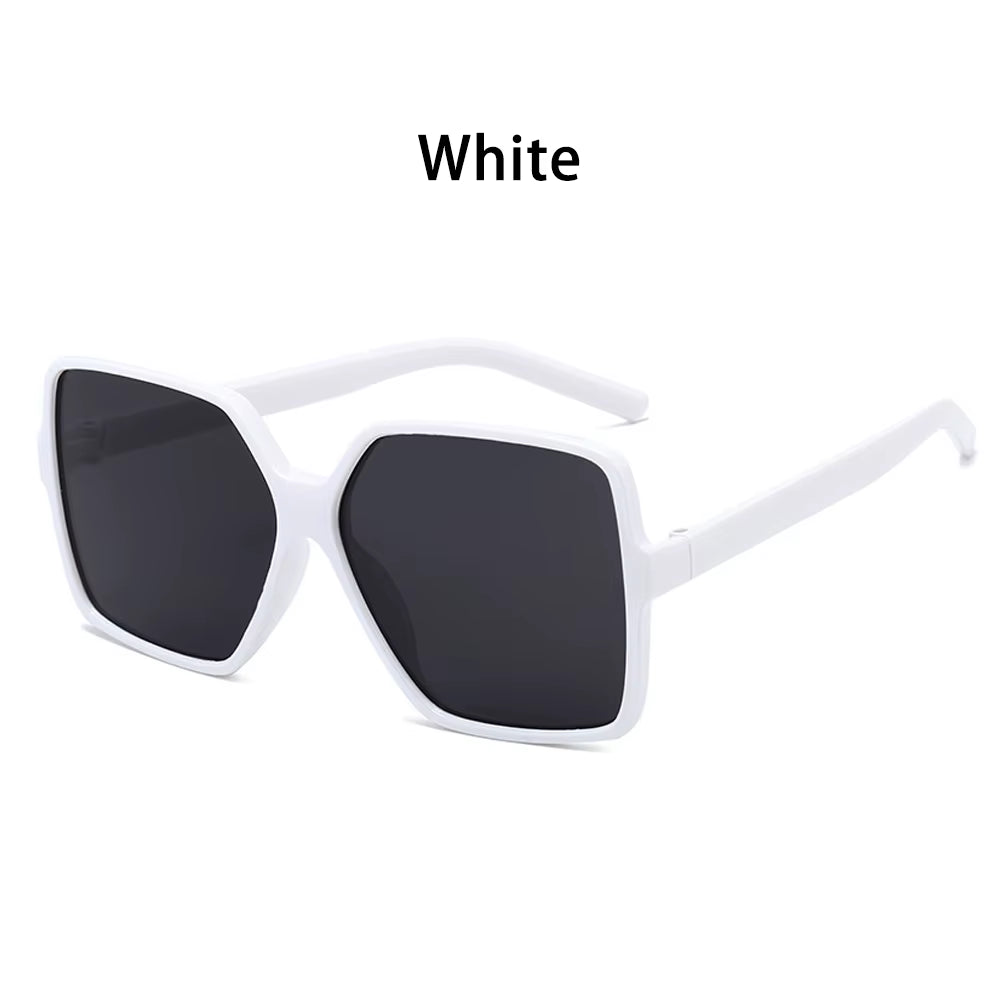 1PC Unisex Fashion Oversized Square Sunglasses Retro Big Frame Flat Top Sun Glasses Luxury Shades UV400 Protection Eyeglasses