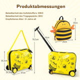 2Tlg Kinderkoffer + Rucksack 47 Cm Langer Aufsitzkoffer Und 30 Cm Breiter Rucksack Gelb