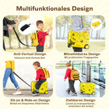 2Tlg Kinderkoffer + Rucksack 47 Cm Langer Aufsitzkoffer Und 30 Cm Breiter Rucksack Gelb